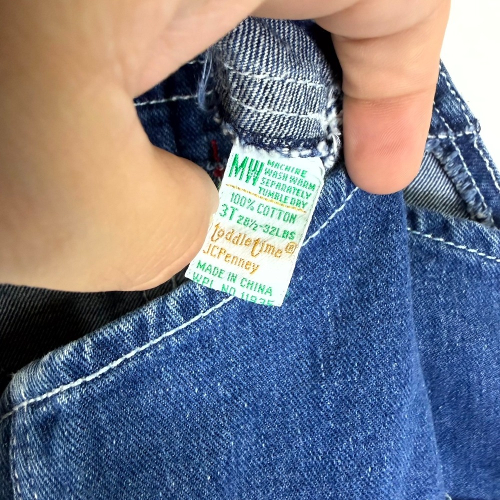 Vintage Big Mac by JCPenney Overalls Toddler Boys 3T Blue Denim Cotton Classic - Picture 7 of 8